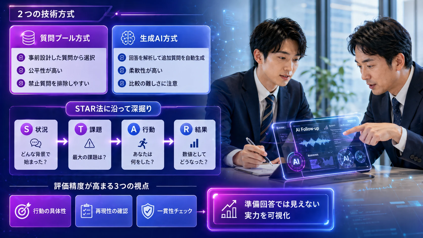 AI面接の深掘り質問はどう機能するのか