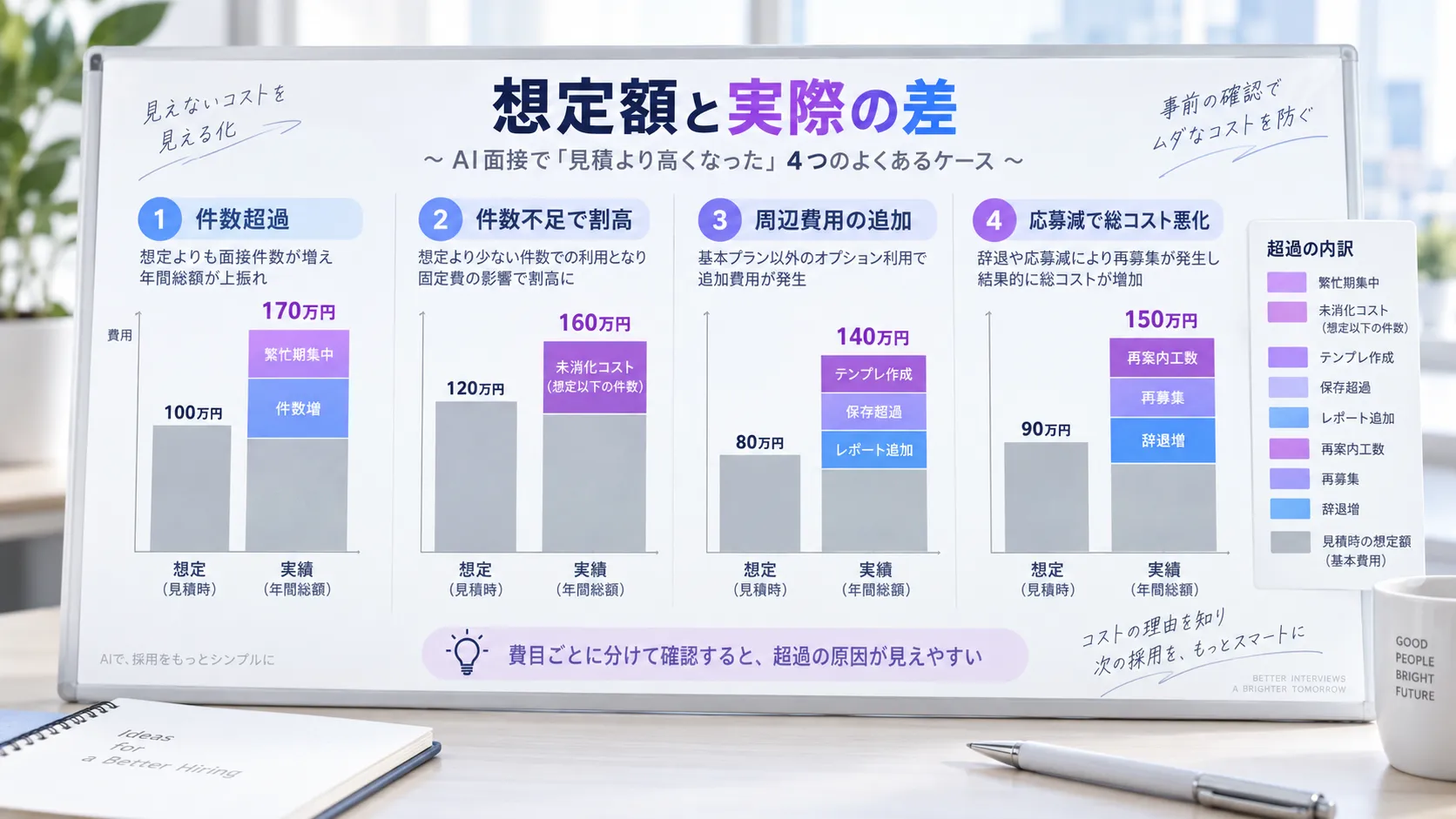 AI面接の費用で安く見えて高くなる4つのケース