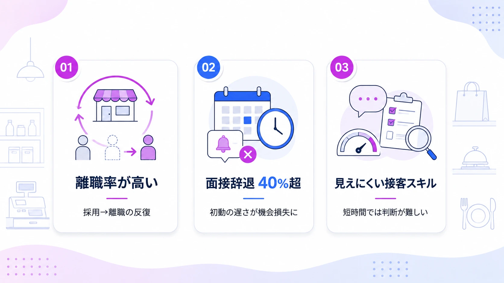 接客業の採用が構造的に難しい3つの理由