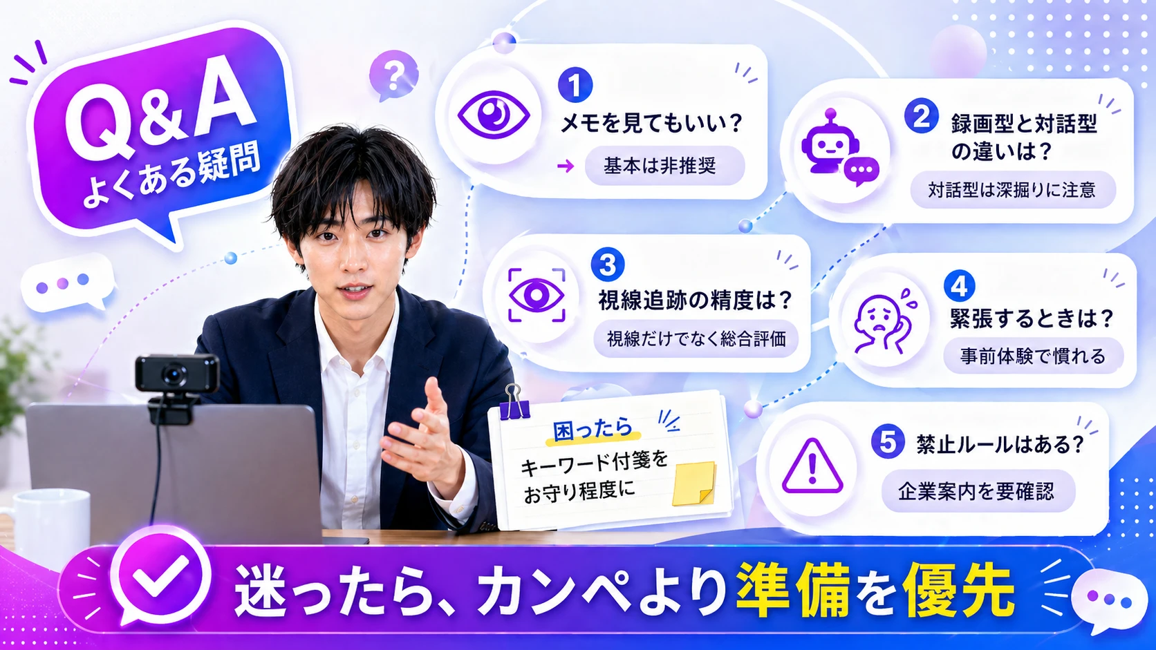 AI面接でのカンペに関するよくある質問