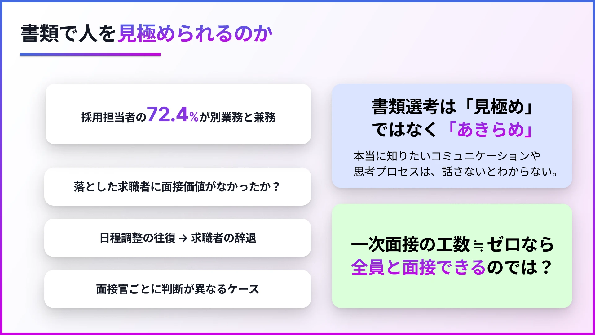 『Our AI面接』が生まれた背景「書類で人を見極められるのか」