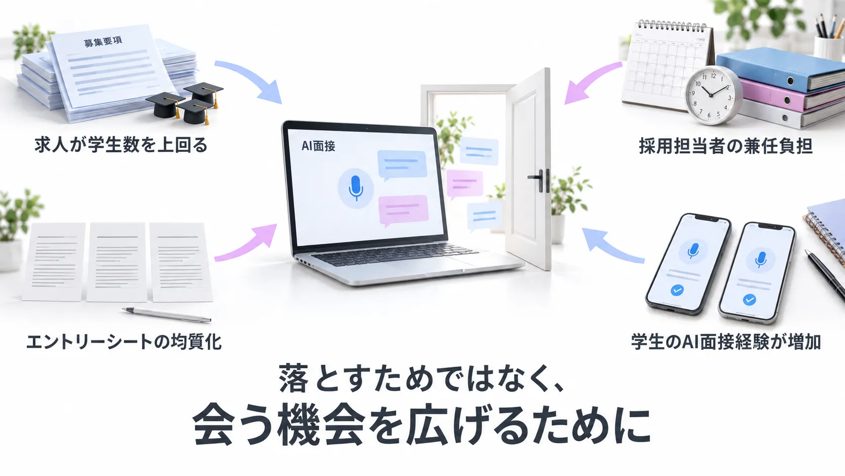 新卒採用でAI面接の導入が進んでいる背景