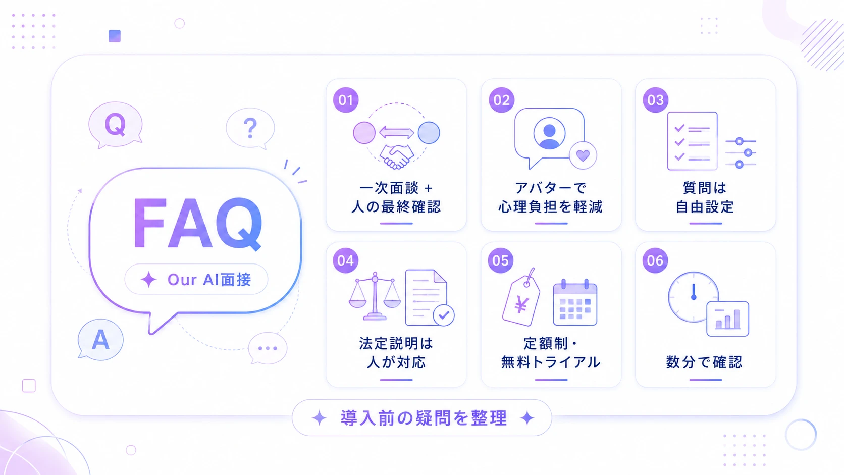 人材派遣×『Our AI面接』に関するよくある質問（FAQ）
