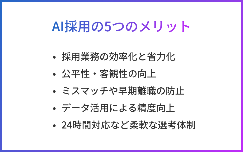 AI採用の5つのメリット