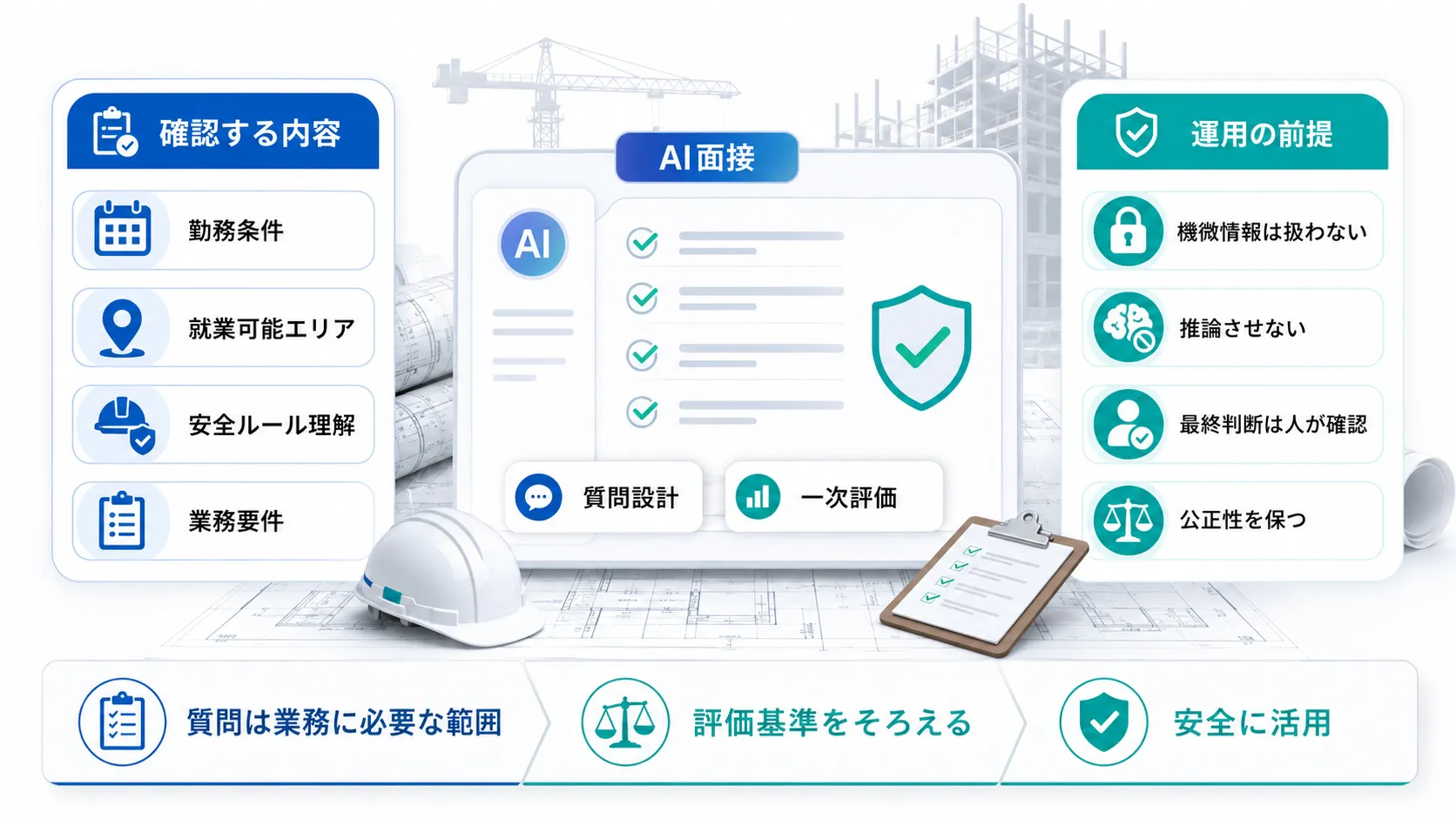 建設業でAI面接を使う際の注意点