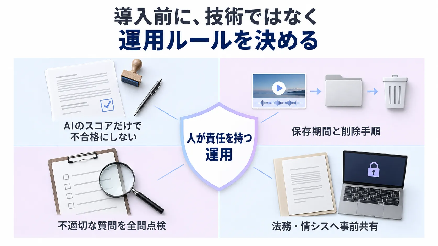 新卒採用でAI面接を使う前に決めておくこと