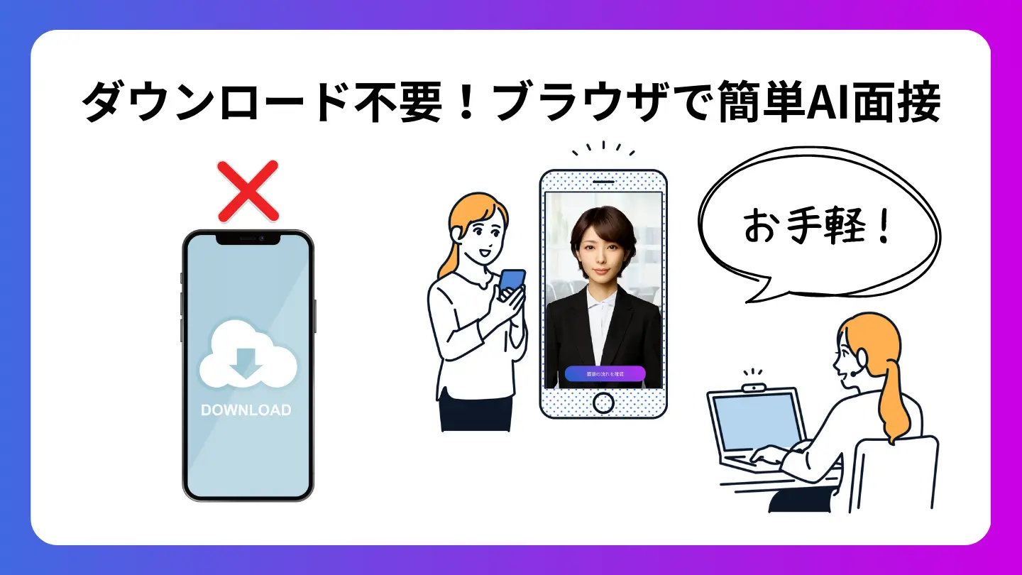 「Our AI面接」はダウンロード不要