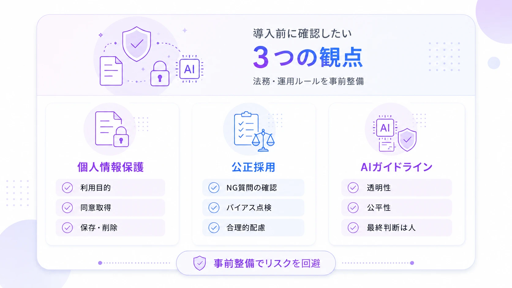 AI面接導入時に押さえるべき法務・コンプライアンス