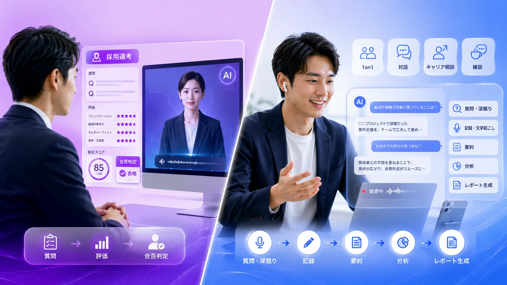 「AI面談」と「AI面接」の違い