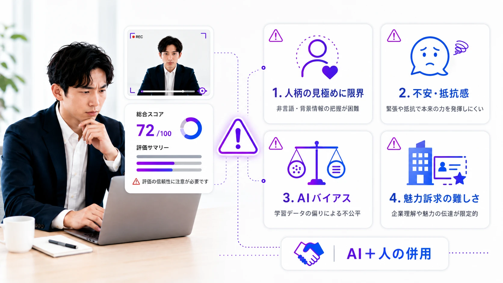 AI面接のデメリット・課題